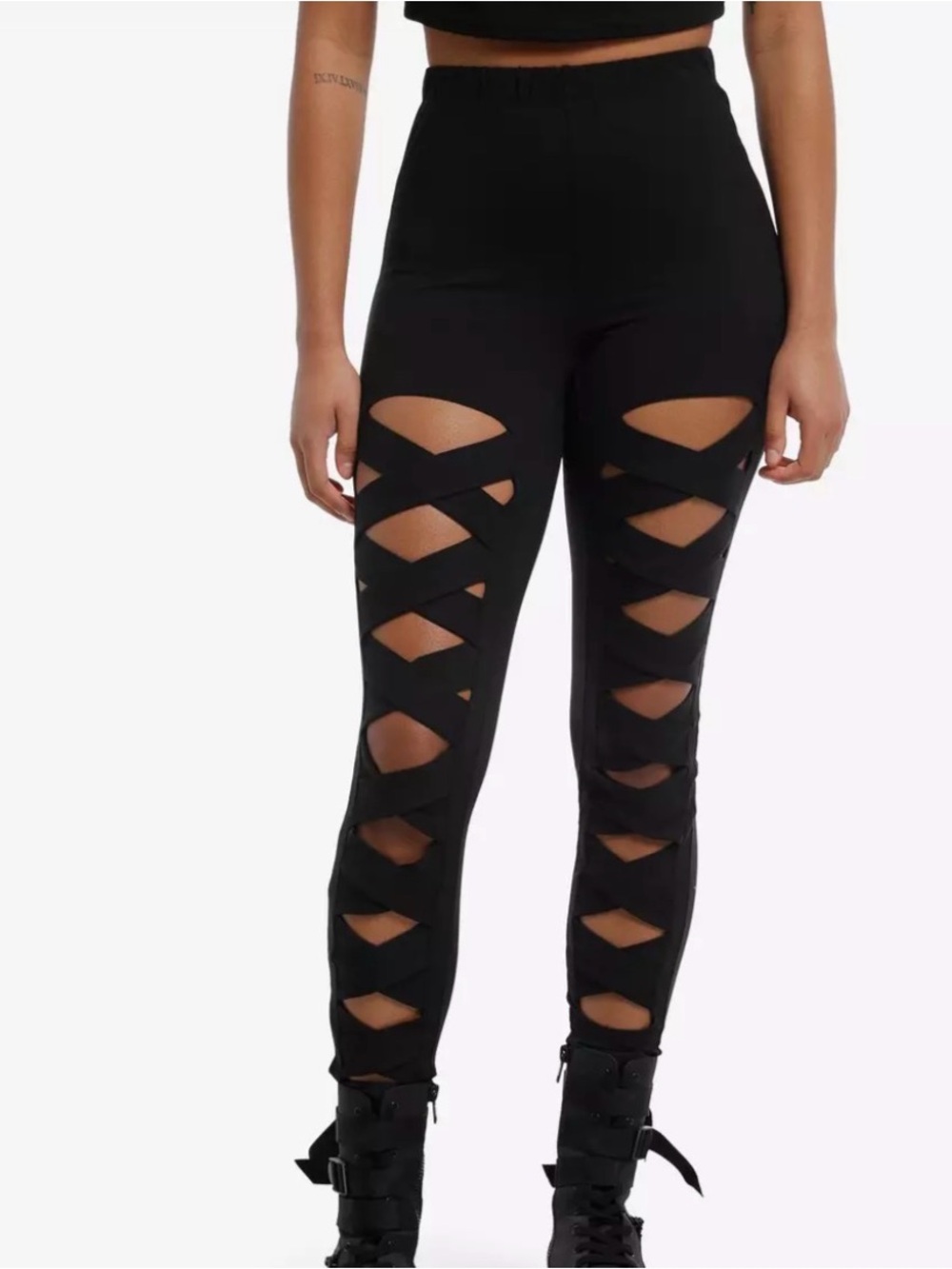 ASOS Black Women’s Jeggings with Ladder Cutouts